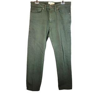 Madewell green slim jeans Size 30